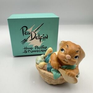 Vintage Pendelfin Stonecraft Handpainted "Little Mo" Bunny